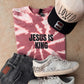 Jesus Is King Tee | Distress Wash