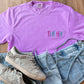Teacher Embroidered Comfort Colors Tee | Multicolor Stitch